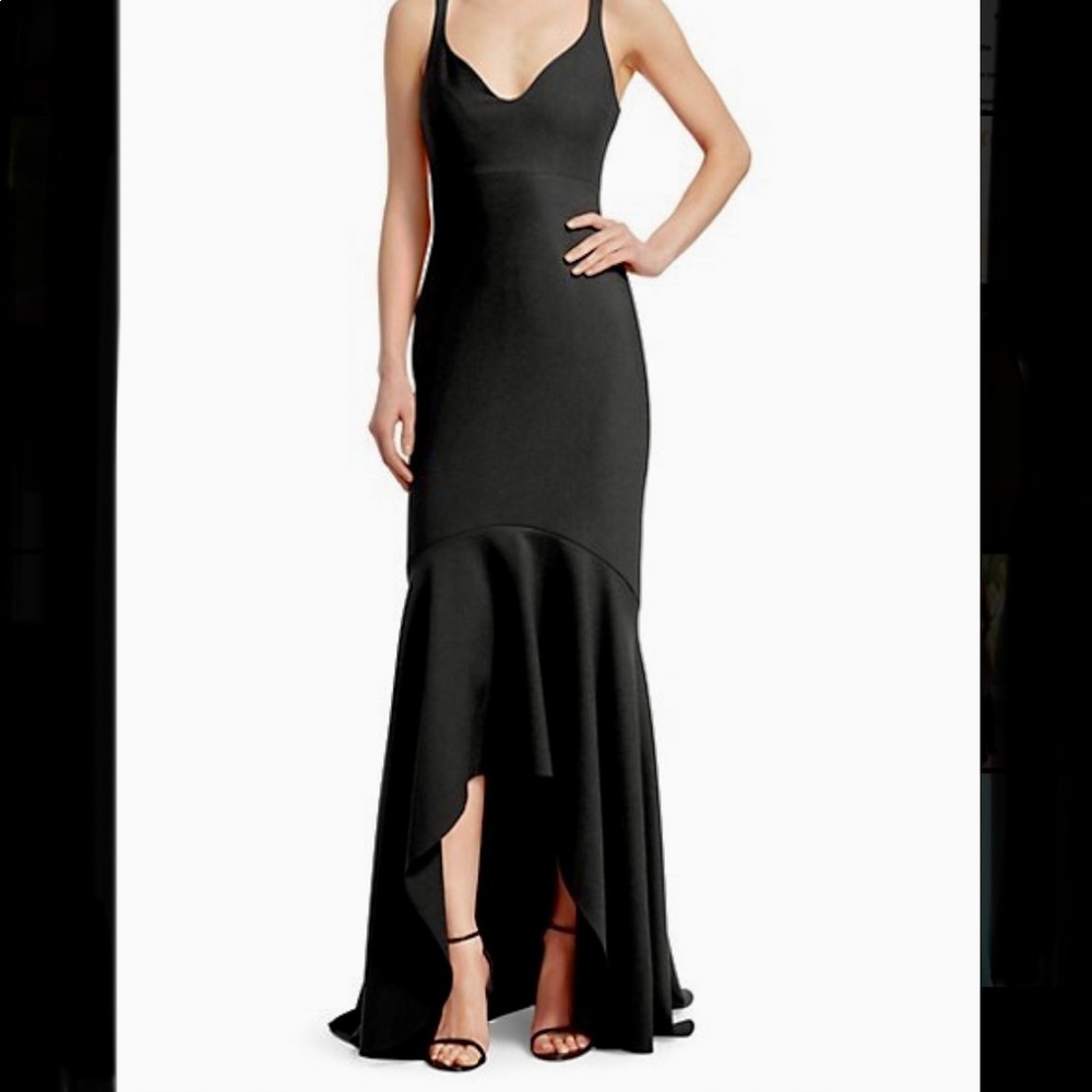 CINQ a SEPT Black Sweetheart SADE High Low Mermaid Gown - Size 0